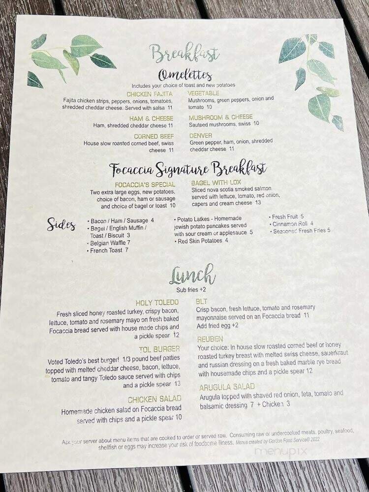 Menu page 1