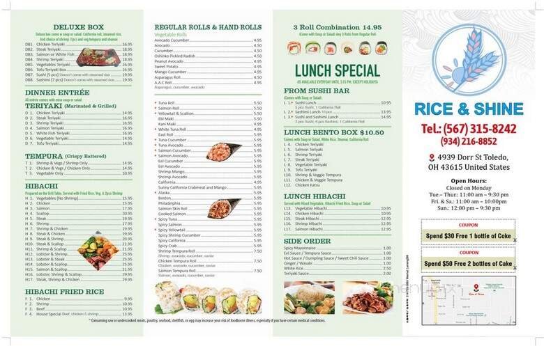 Menu page 1