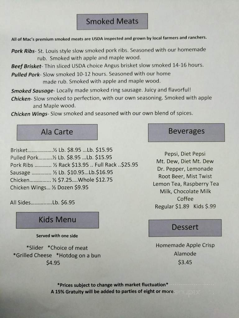 Menu page 2