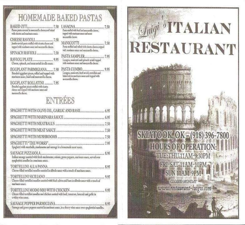 Menu page 1