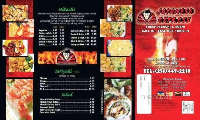 Menu page 1