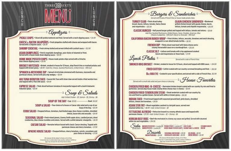 Menu page 1