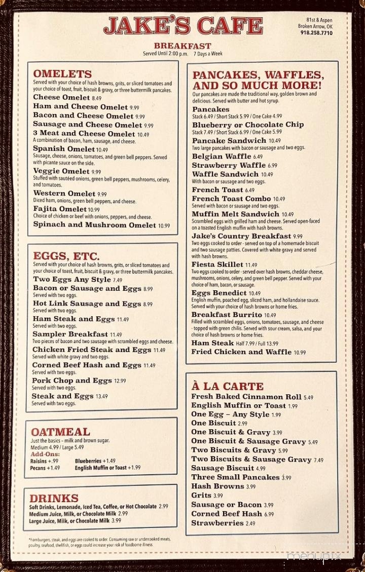 Menu page 1