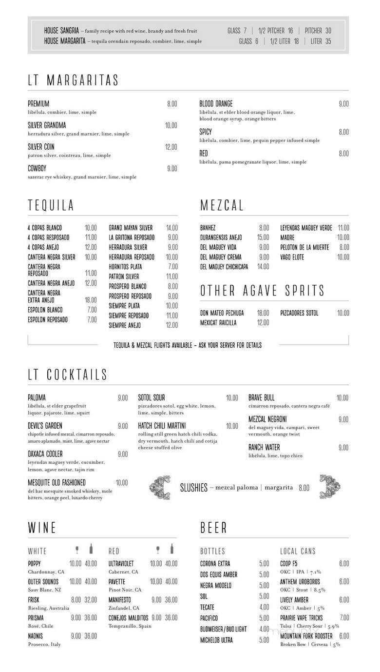 Menu page 1