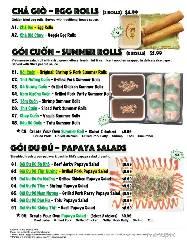 Menu page 2