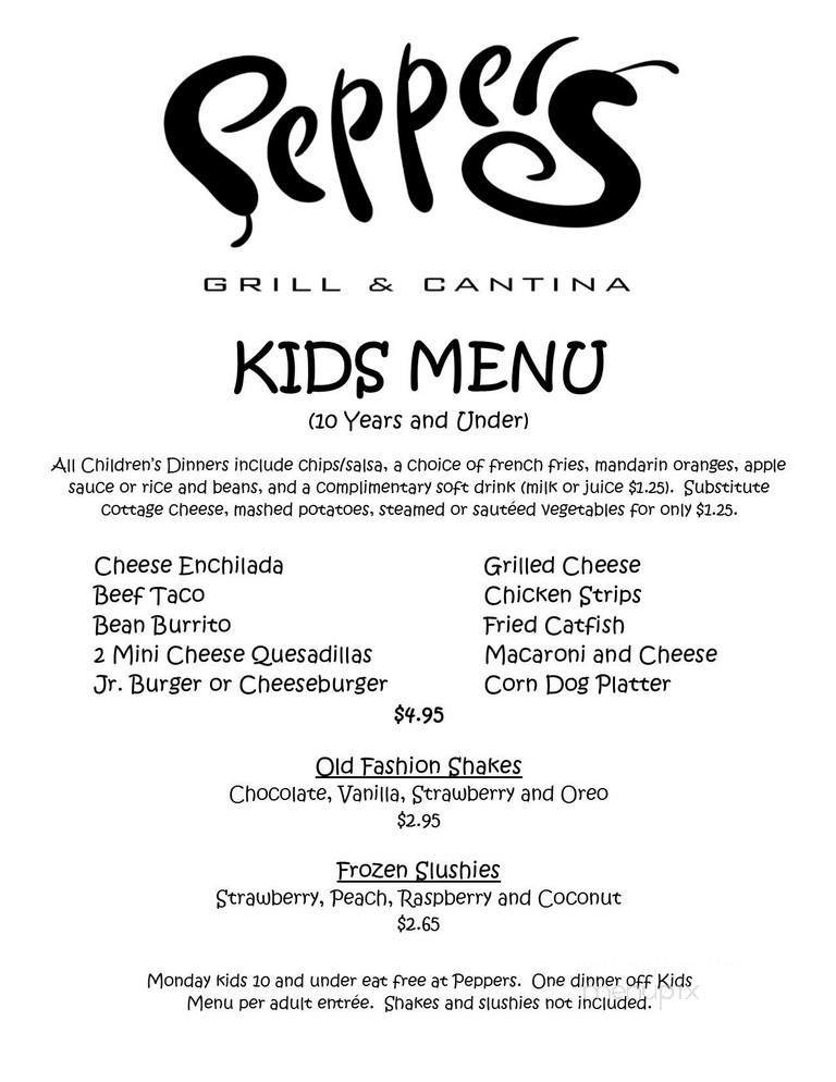 Menu page 1