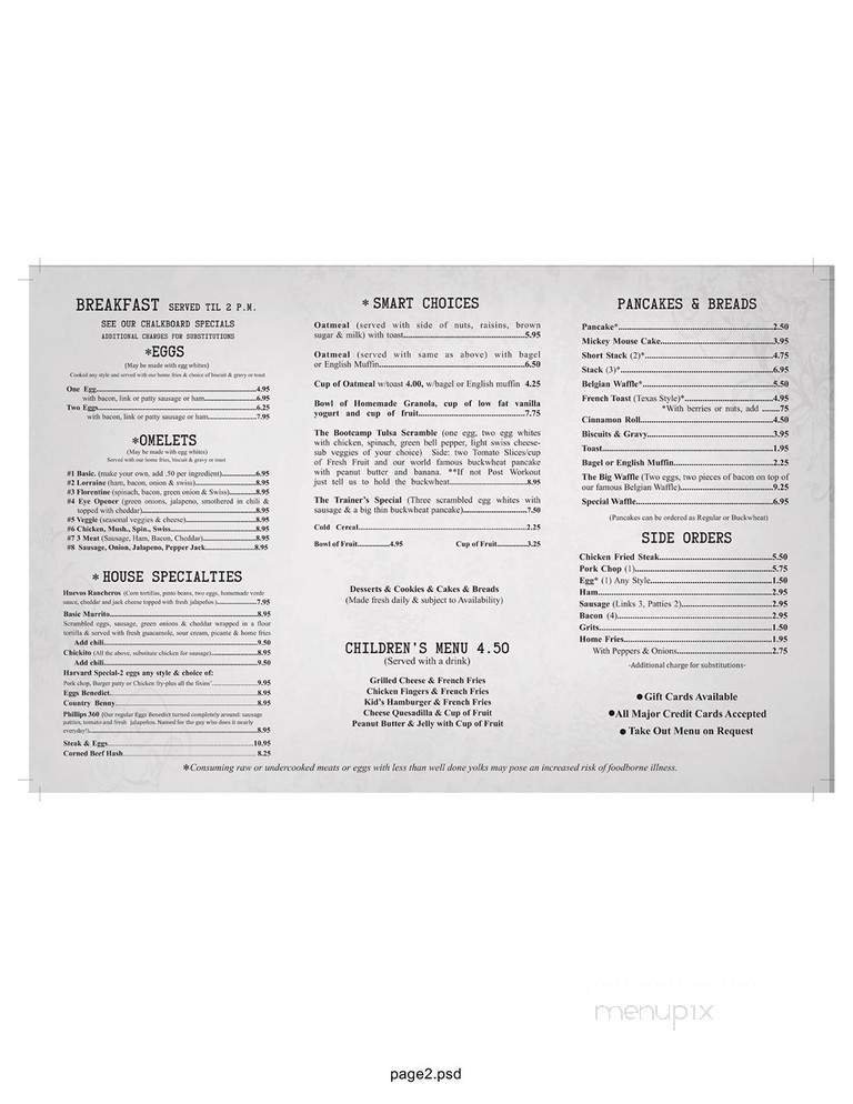 Menu page 1