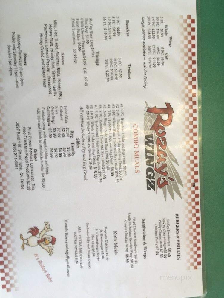 Menu page 1
