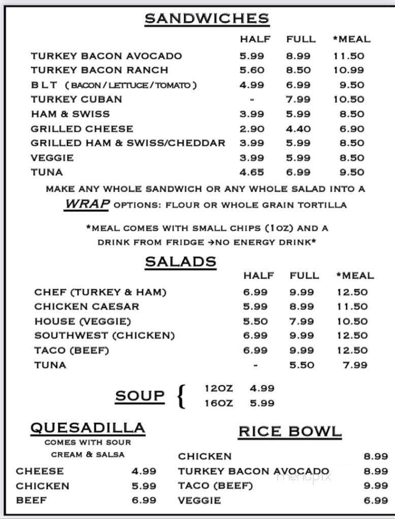 Menu page 2