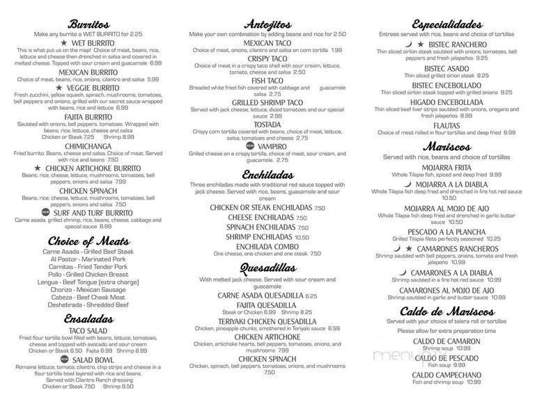 Menu page 2