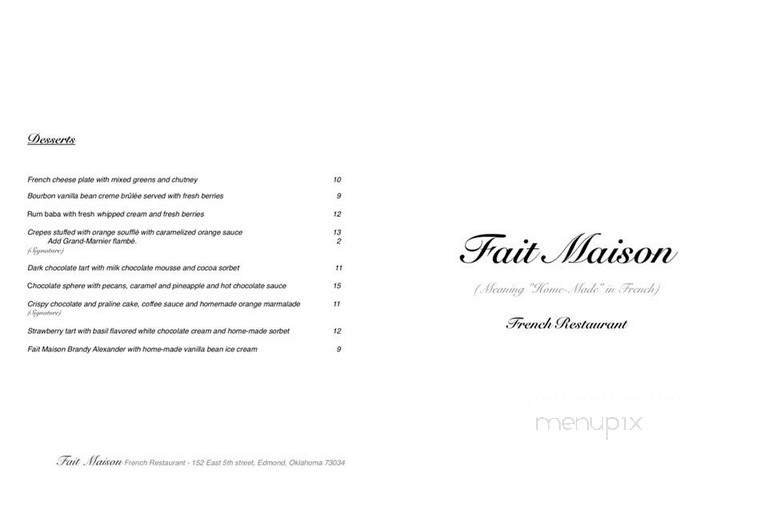 Menu page 1
