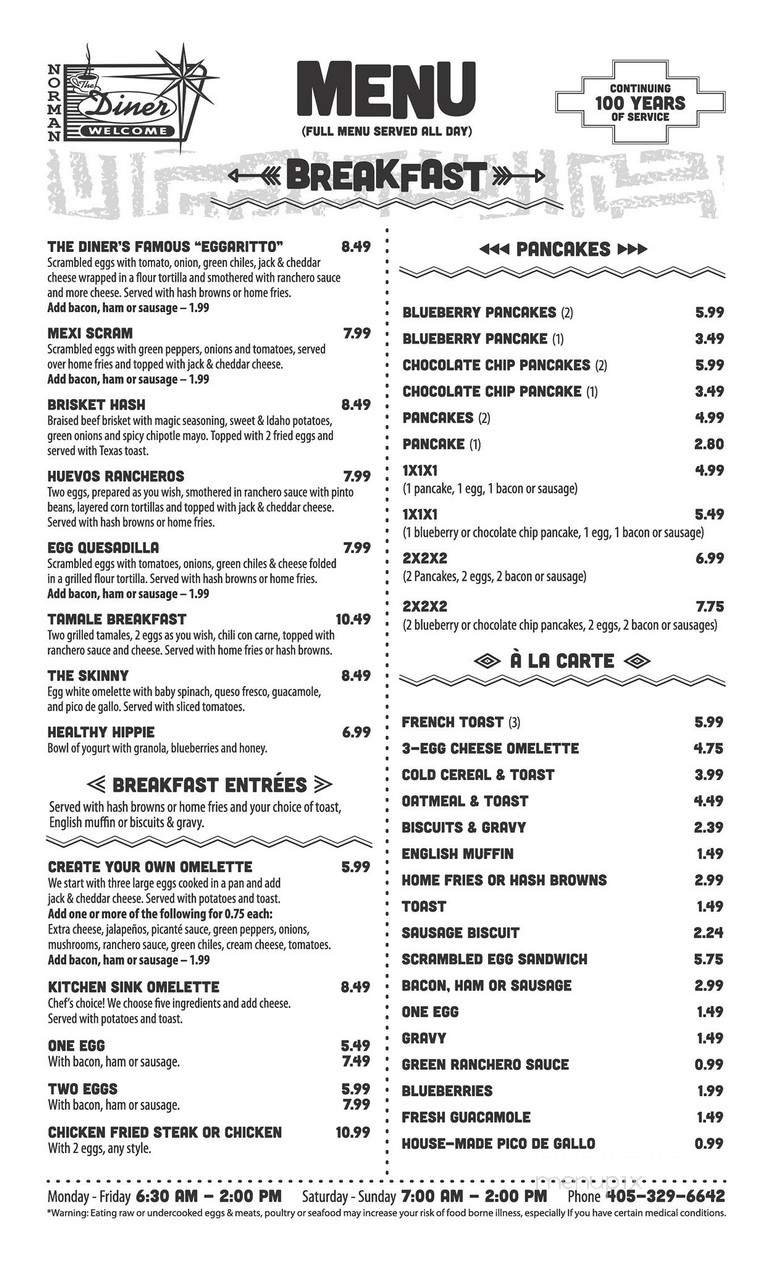 Menu page 1