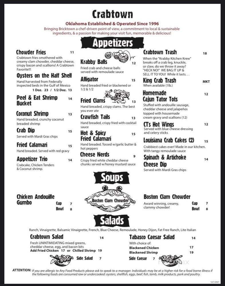 Menu page 1