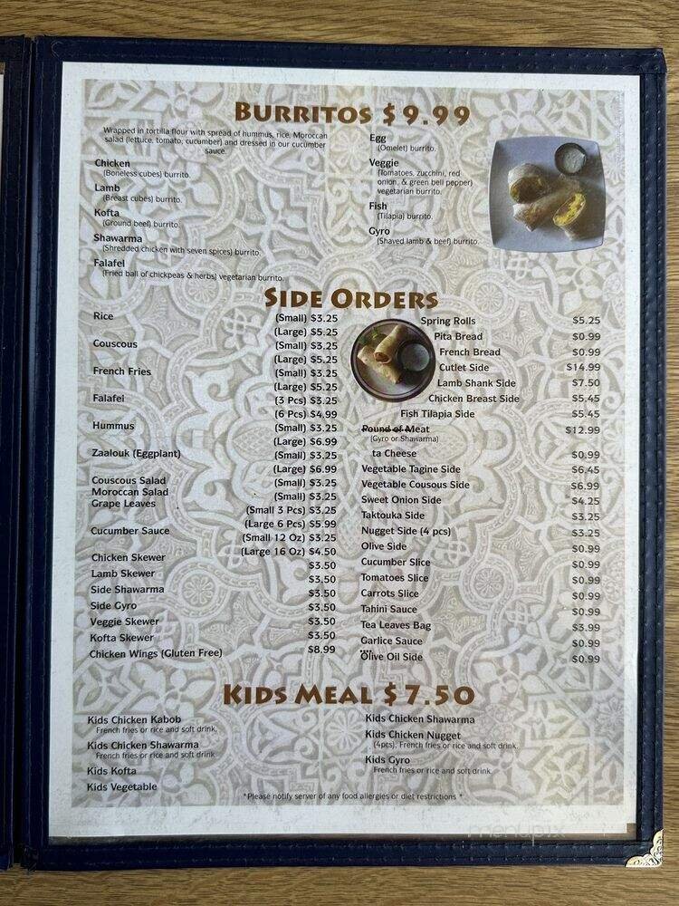 Menu page 1