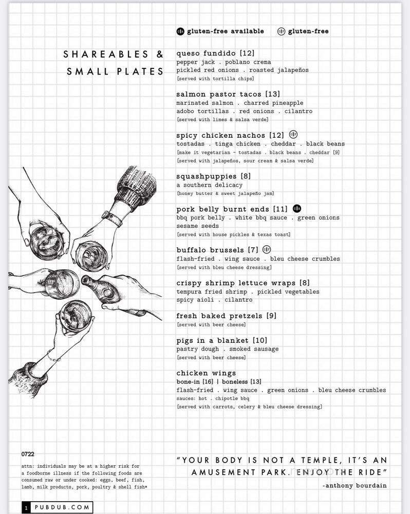 Menu page 1
