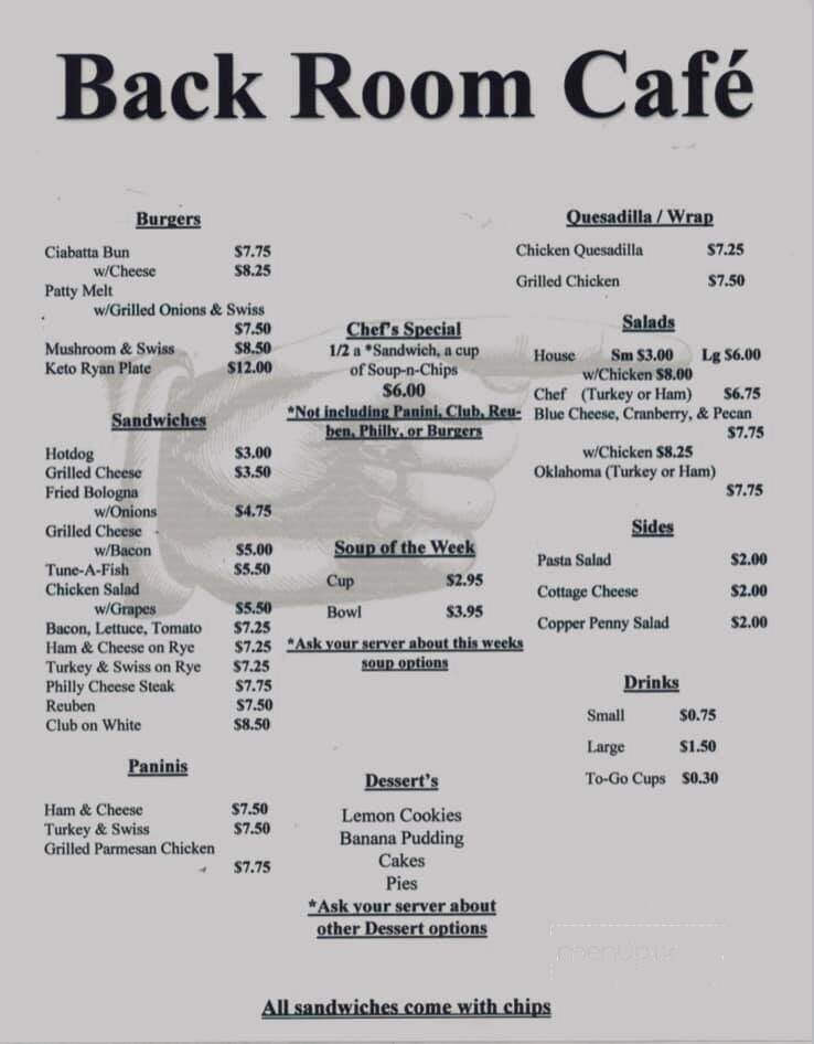 Menu page 1