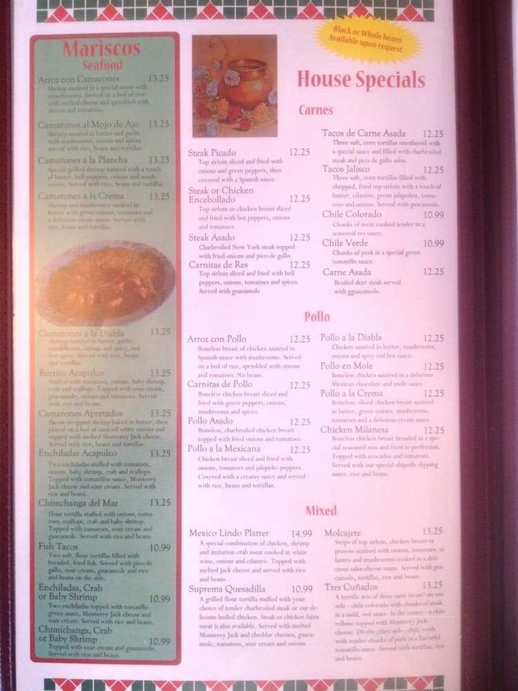 Menu page 1