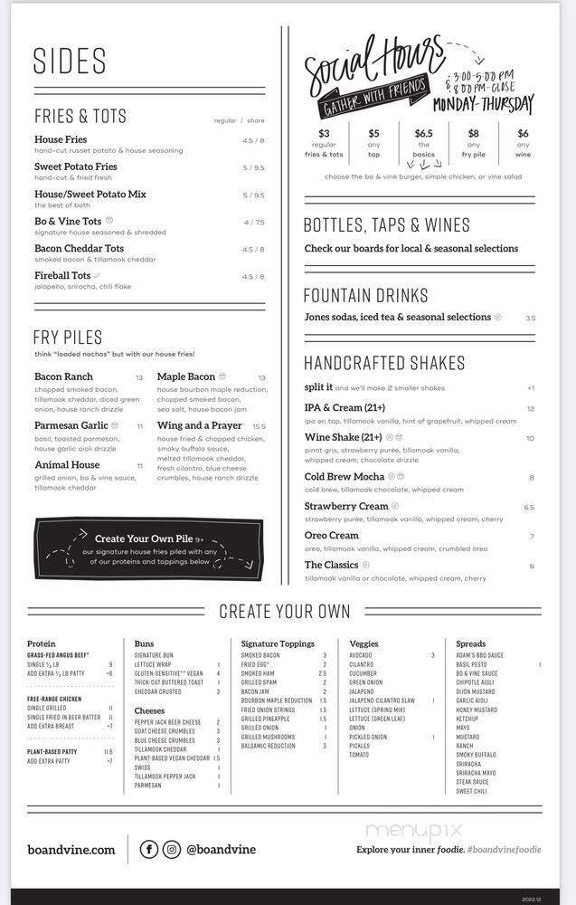 Menu page 1