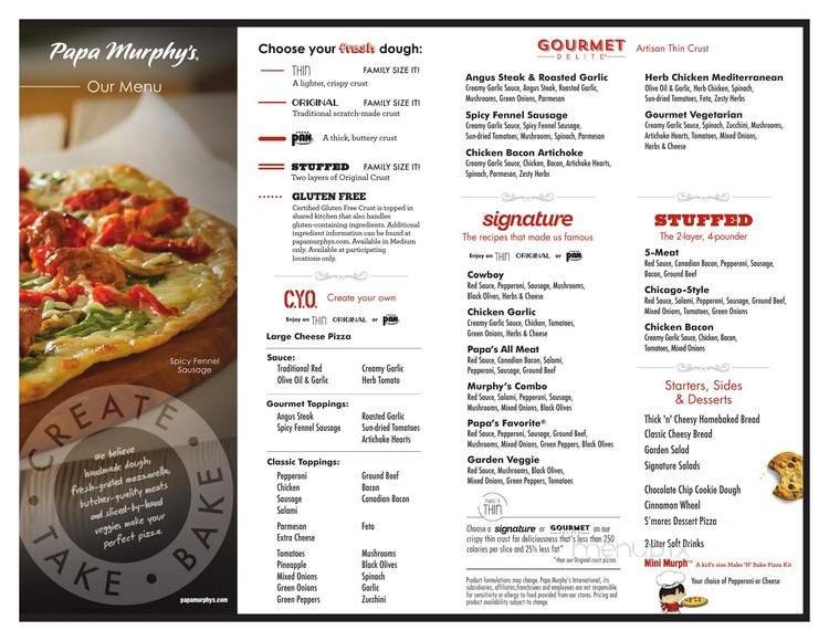 Menu page 1