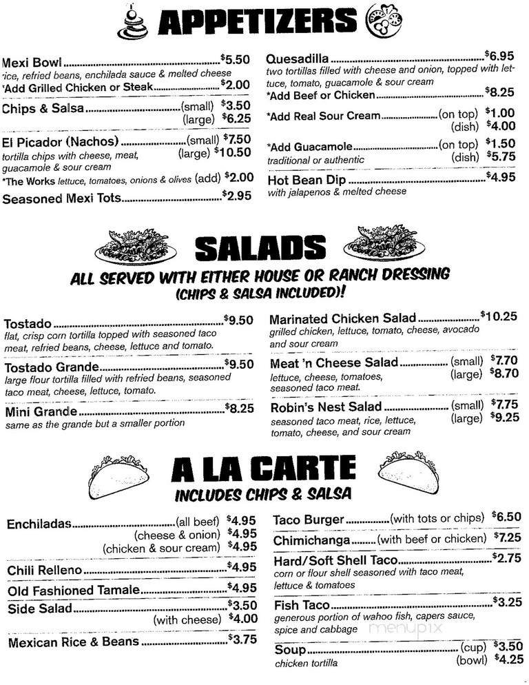 Menu page 1