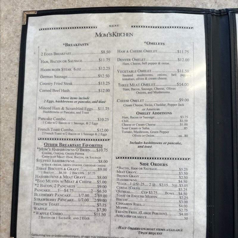 Menu page 1