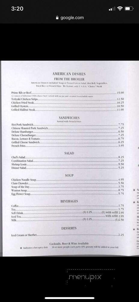 Menu page 2