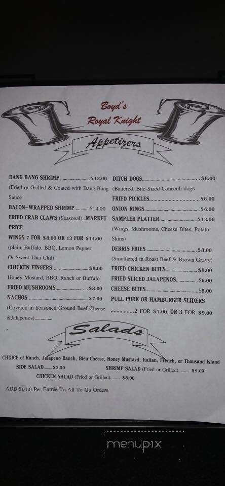 Menu page 1