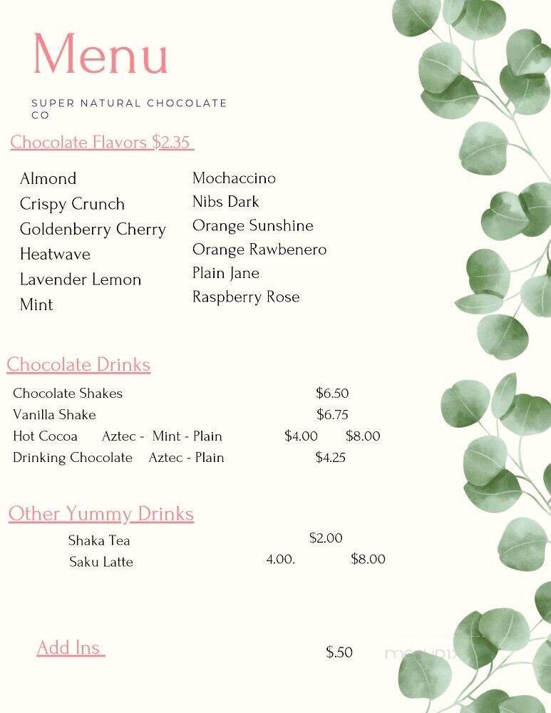 Menu page 1