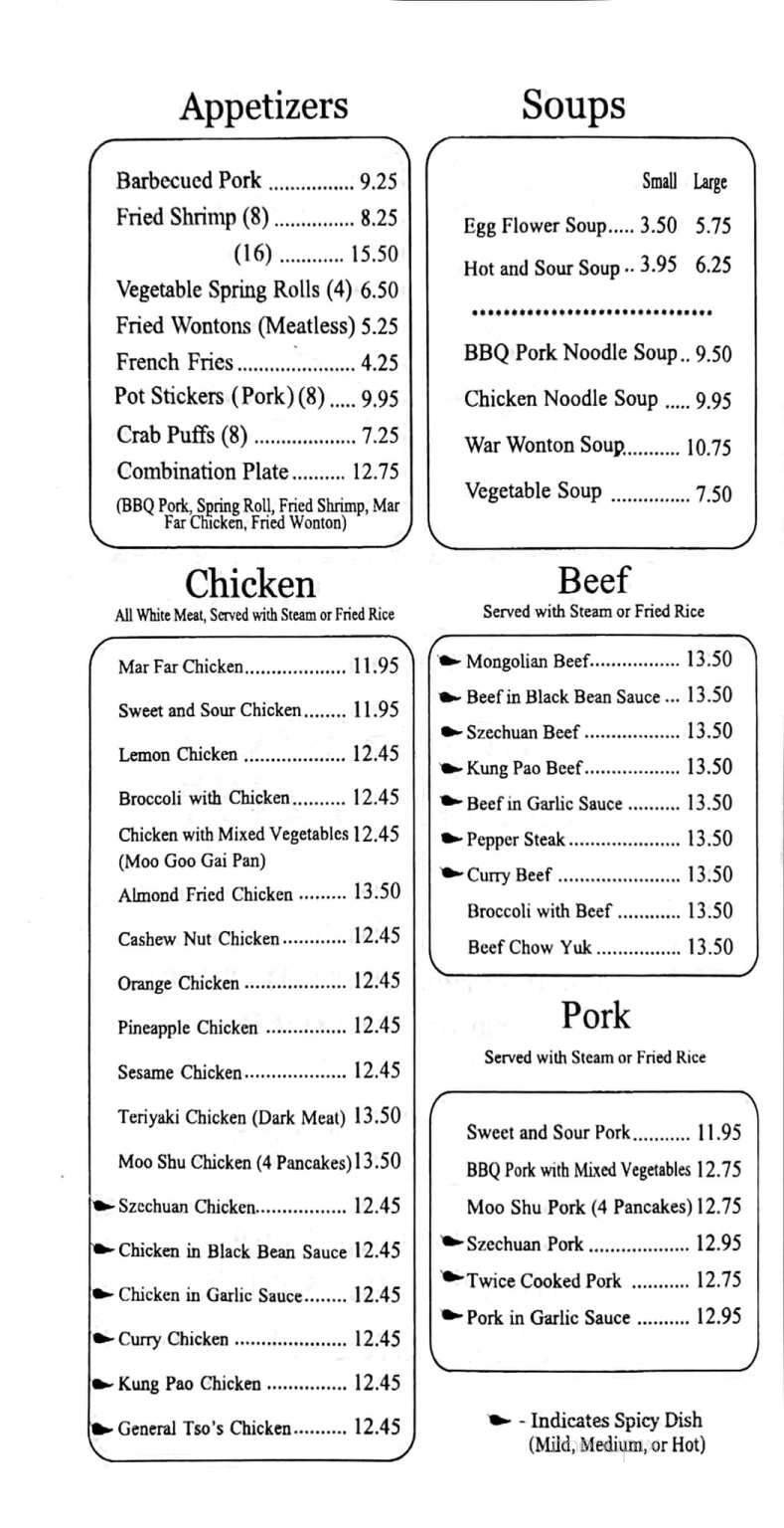Menu page 1