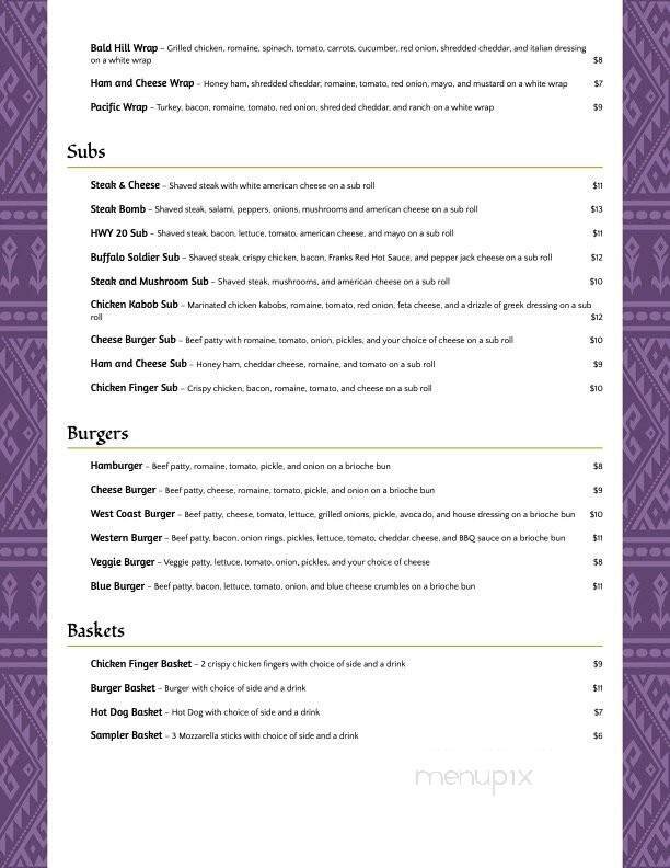 Menu page 1