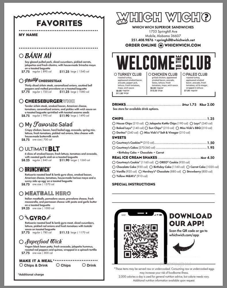 Menu page 2