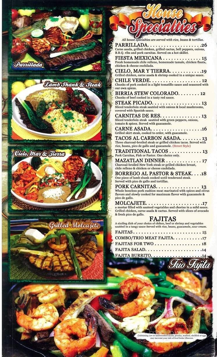Menu page 1