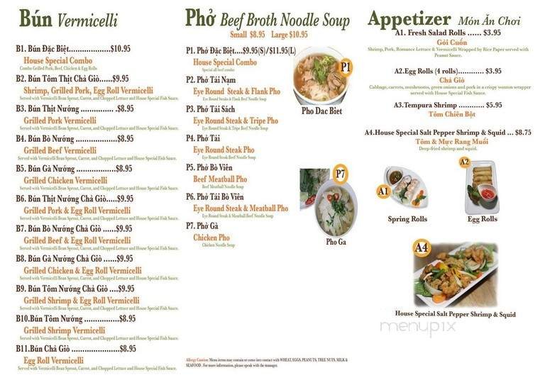 Menu page 1