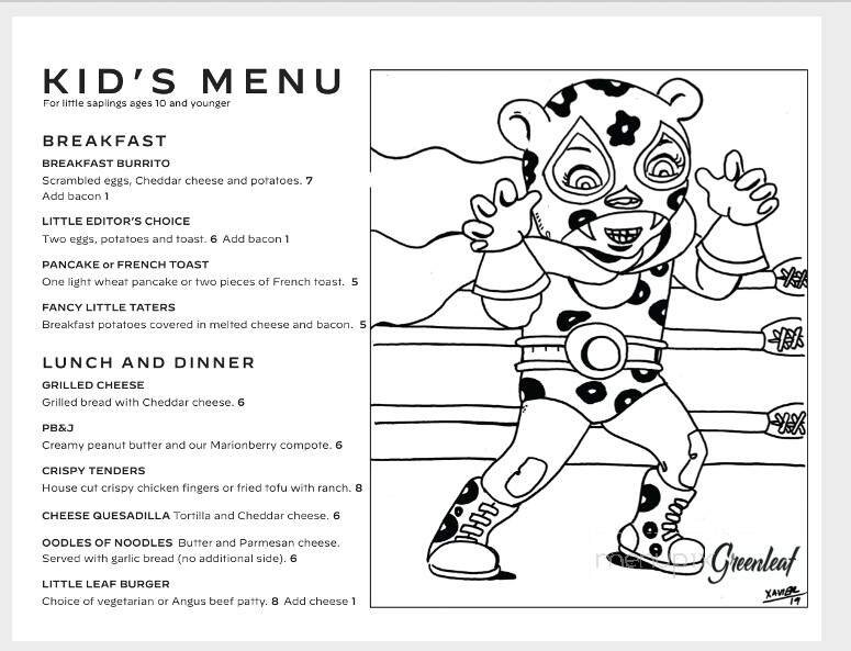 Menu page 1