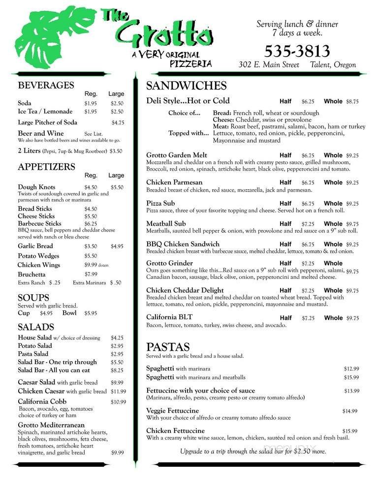 Menu page 1