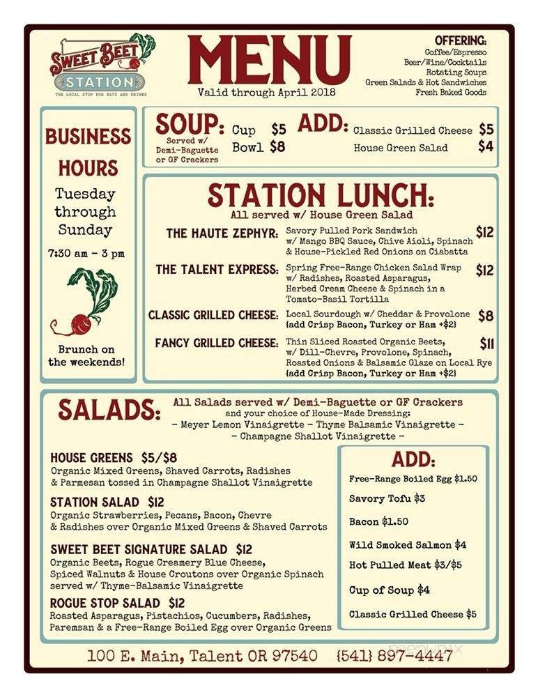Menu page 2