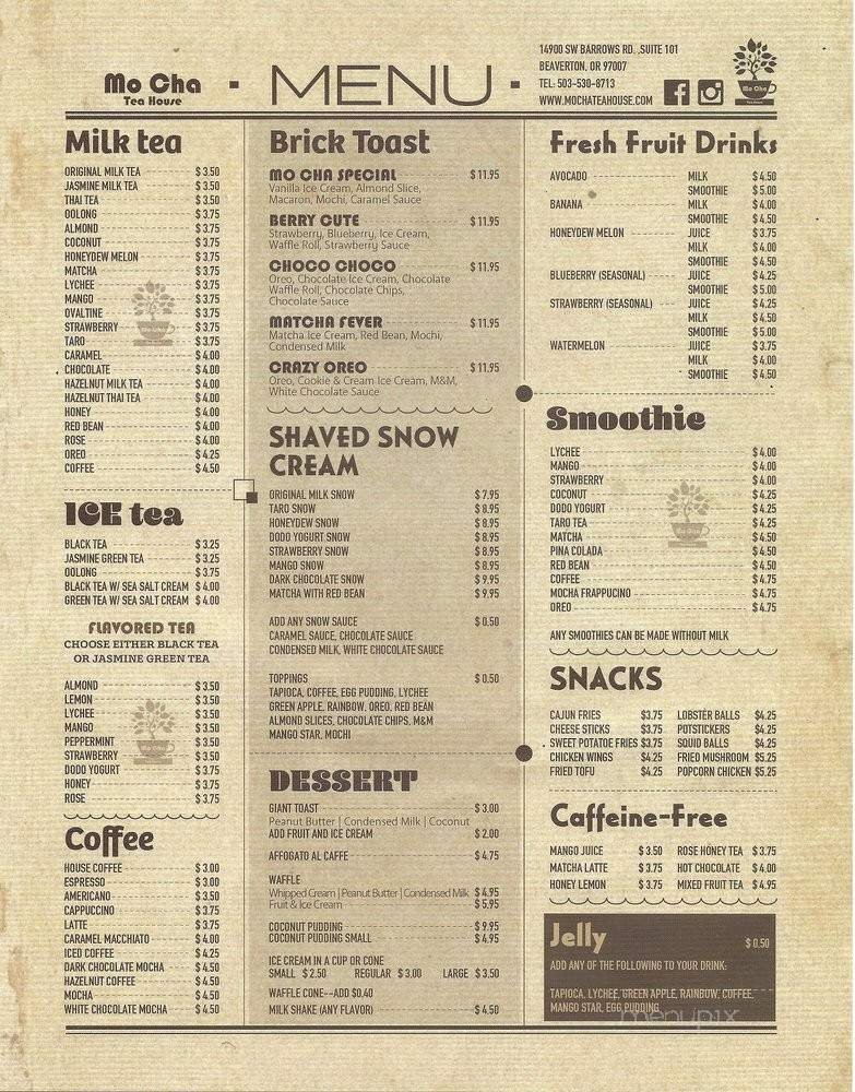 Menu page 1