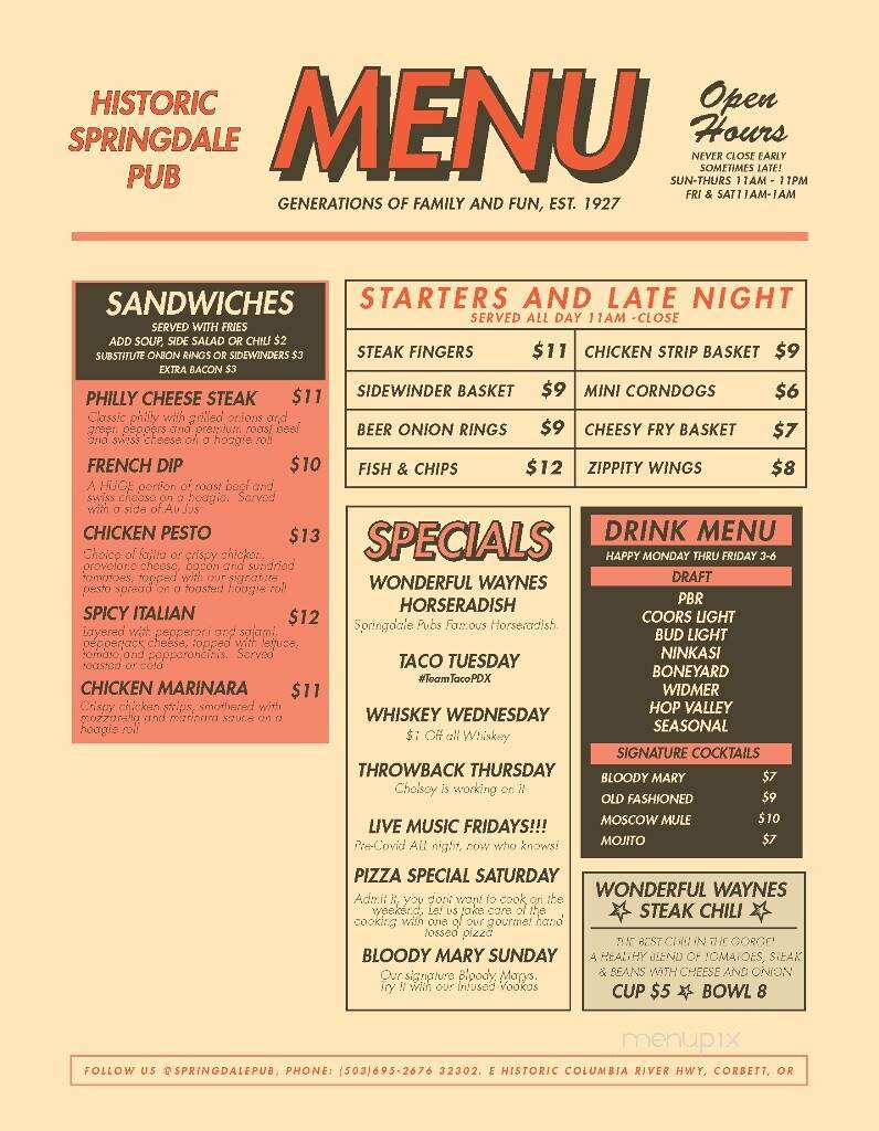 Menu page 2