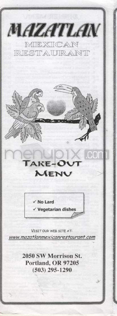 Menu page 1