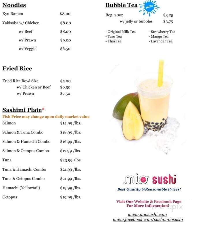 Menu page 1