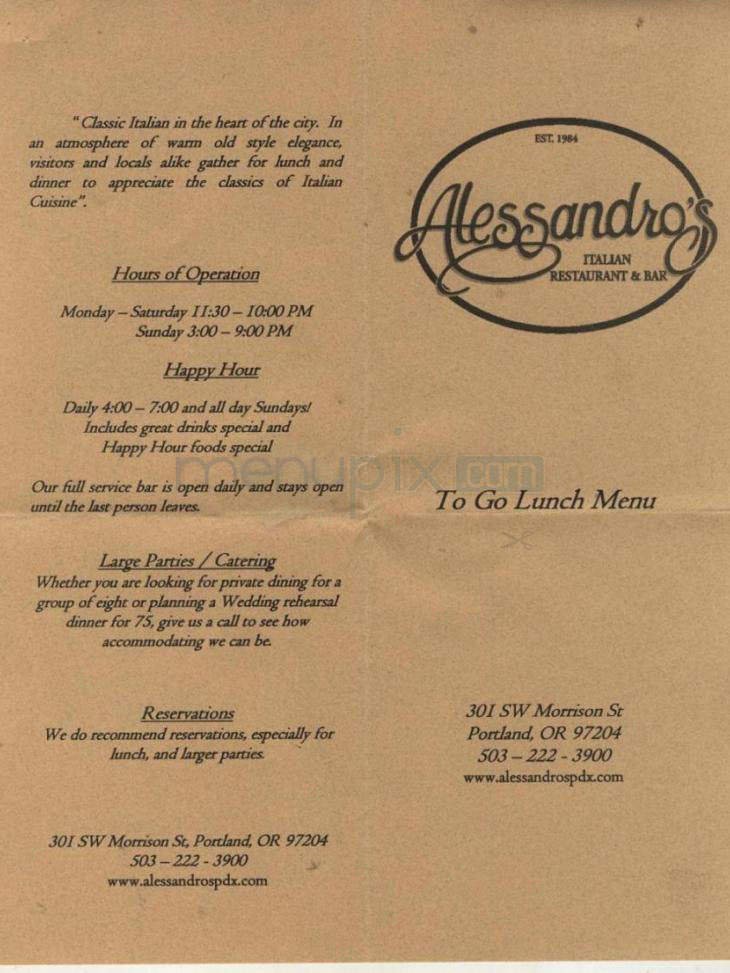 Menu page 1