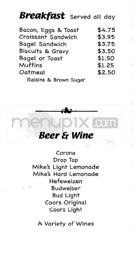 Menu page 1