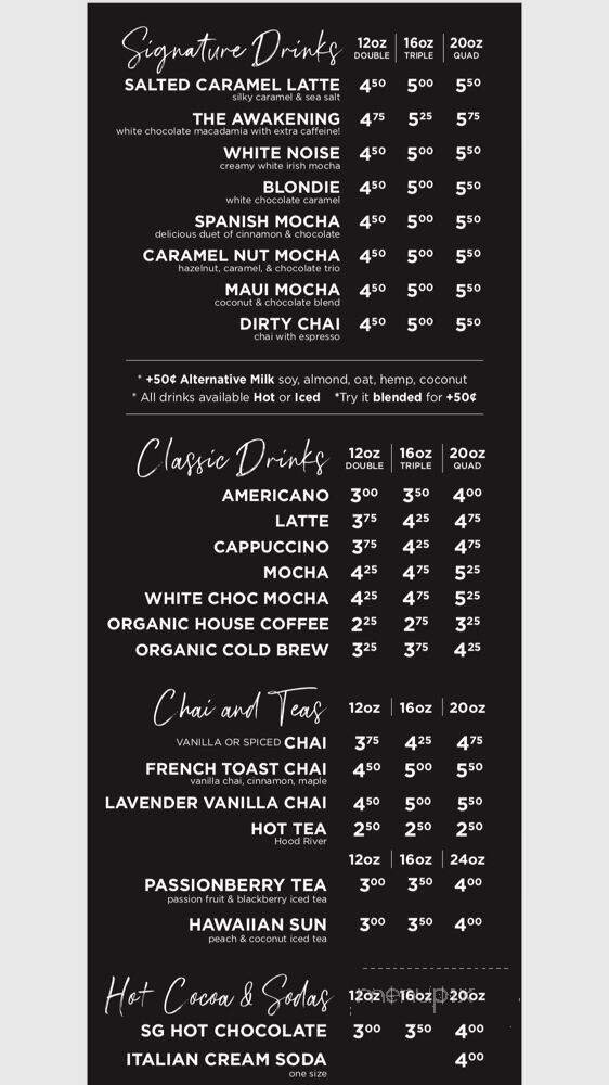 Menu page 1