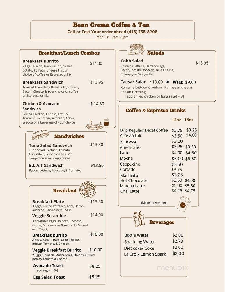Menu page 1