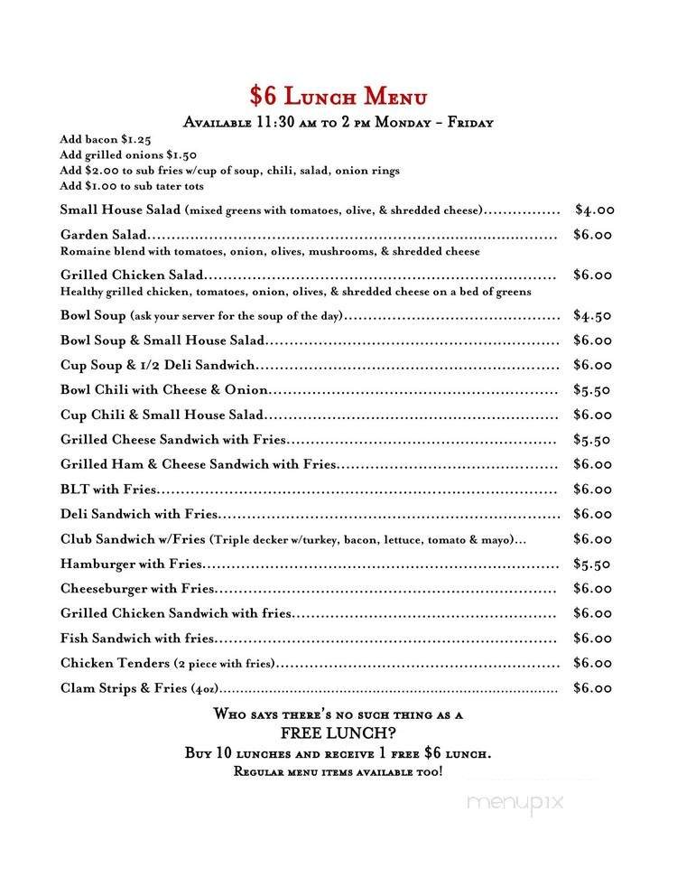 Menu page 1