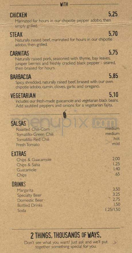 Menu page 1