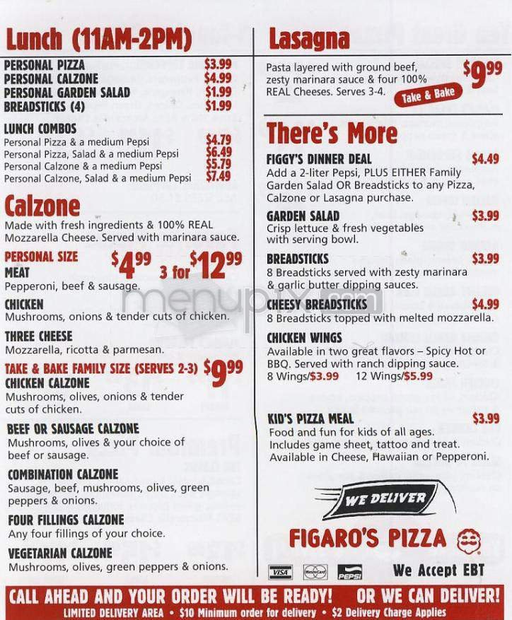 Menu page 1