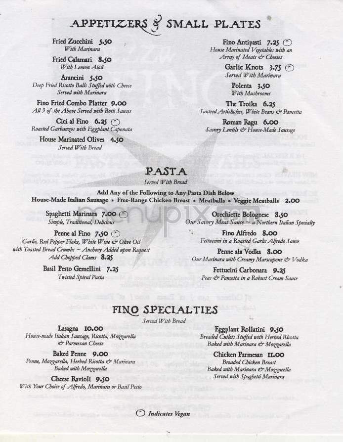 Menu page 2