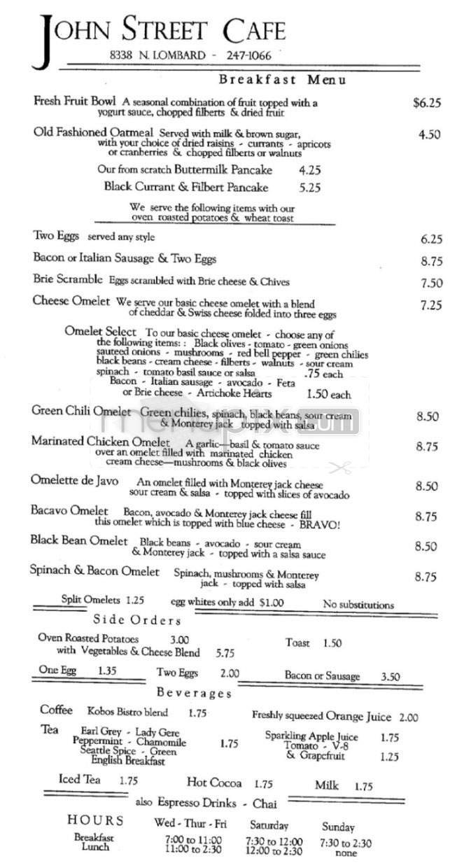 Menu page 1