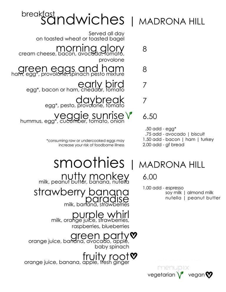 Menu page 1